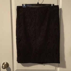 JCrew lace black skirt